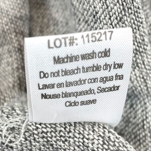 Poof soft grey knit criss-cross vneck top -  S - Picture 9 of 16